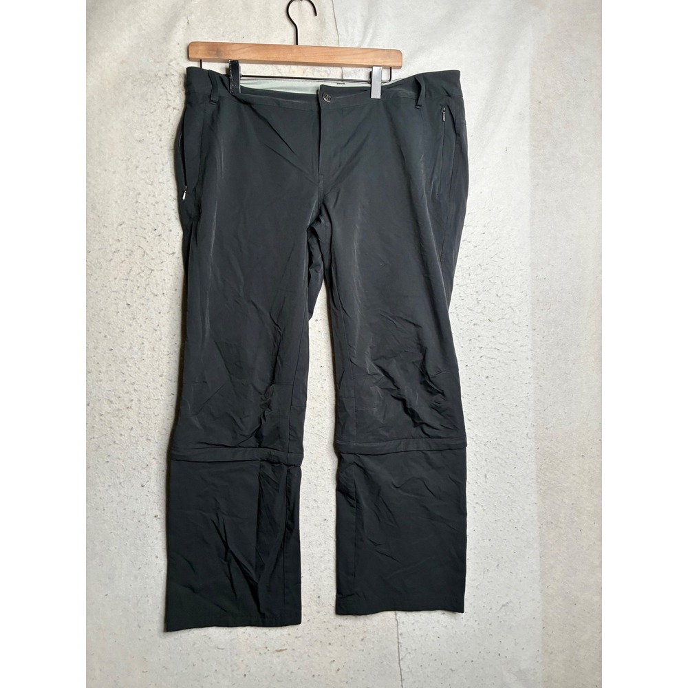 REI Co-op Womens 14 Petite Convertible Hiking Pants Gray Zip Off Outdoor RN37249